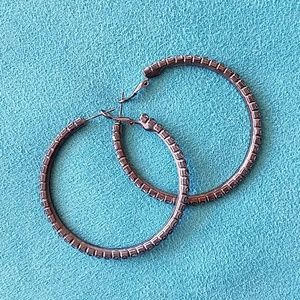 5/$20 - Rhinestone hoop earrings